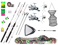 Набор рыболовный все в одном "No1" с чехлом, для ловли карпа, карася, и другой мирной рыбы