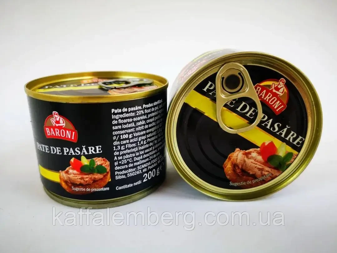 Купить Паштет куриный Baroni Pate de Porc , 200г (Румыния), консерва