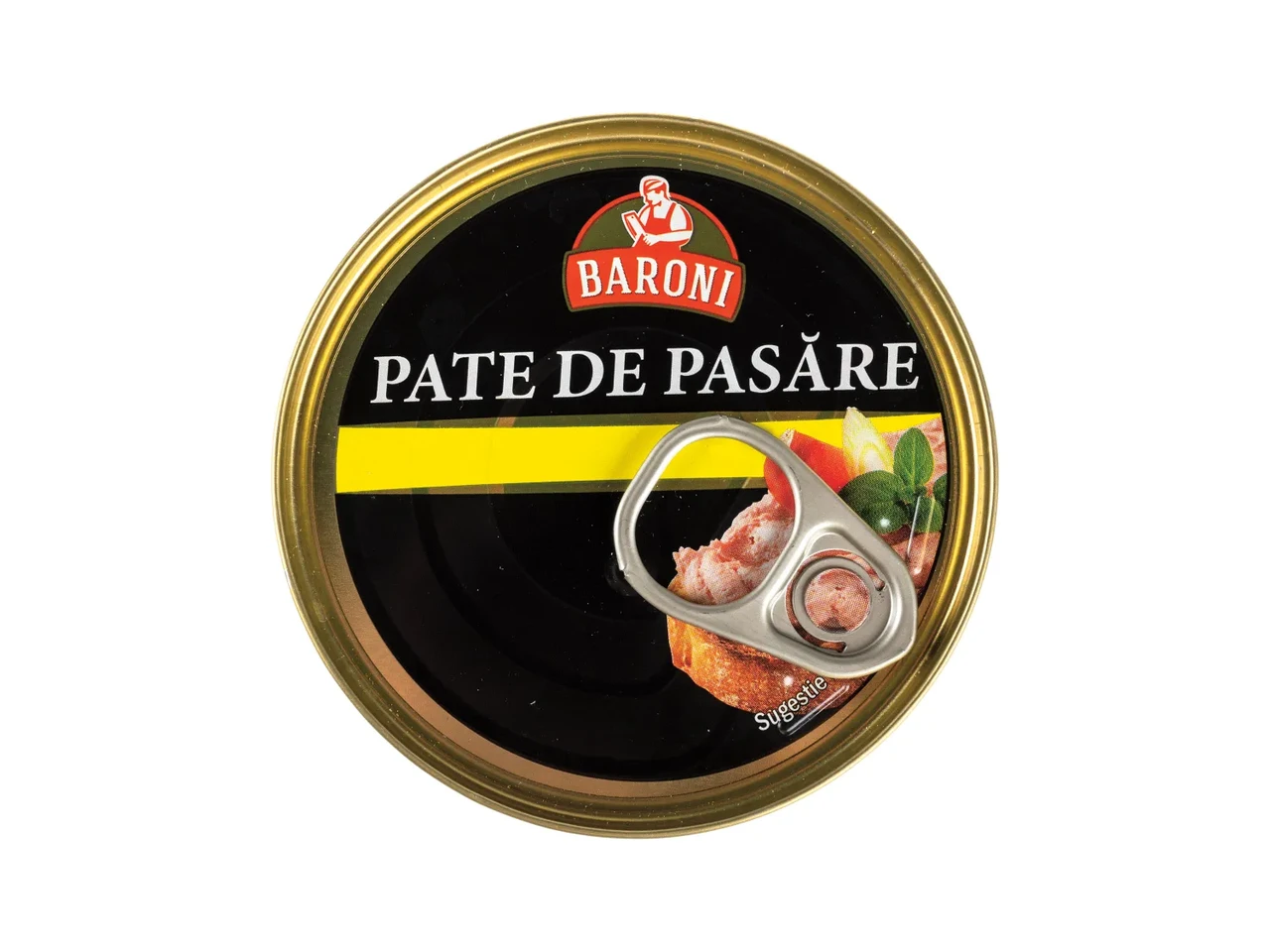 Паштет курячий Baroni Pate de Porc, 120 г (Румунія), консерва м'ясна з куркою в бляшанці, фото 1