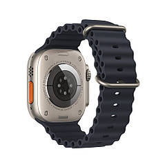 DR Ремінець силіконовий Hoco iWatch WA12 marine double buckle 42/ 44/45 mm midnight blue