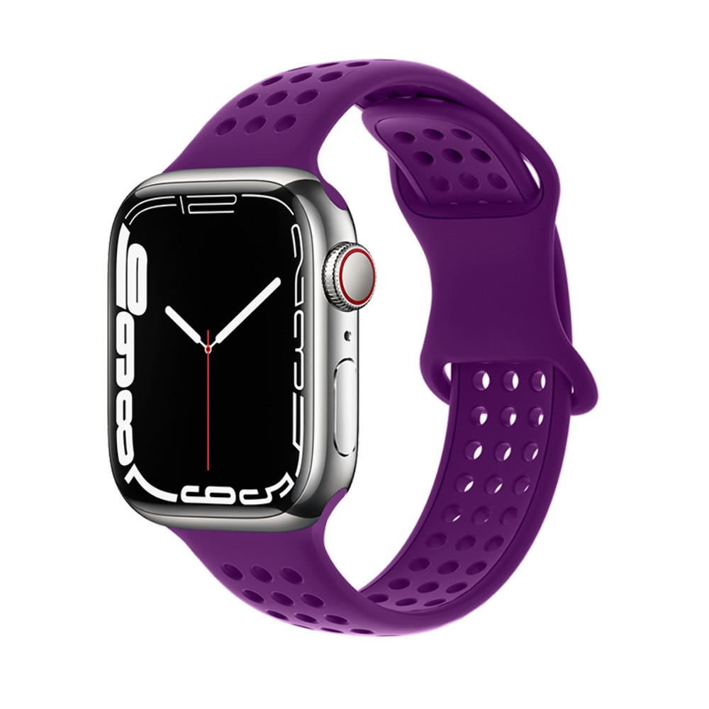DR Ремінець силіконовий Hoco iWatch WA08 honeycomb 42/ 44/45/49mm dark purple, фото 1