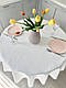 Скатертина водовідштовхувальна кругла на стіл LiMaSo ABIR BLANCO, фото 8