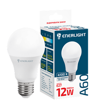 LED-лампа світлодіодна ENERLIGHT A60 12 W 4100 K E27 (A60E2712SMDNFR)