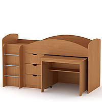 Двоярусне ліжко з викоченим столом Універсал, Компаніт, Бук