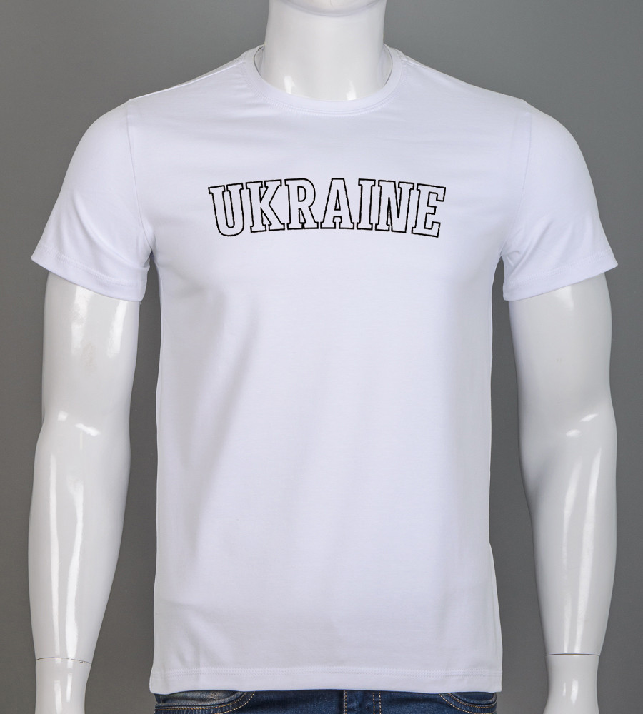 Футболка чоловіча UKRAINE 2311м (Уп.4шт M-XXL), Білий