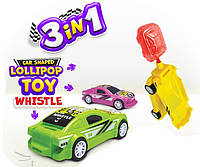 Леденец с игрушкой машинка + свисток JOHNY BEE Whistle Car Pop , 10 гр