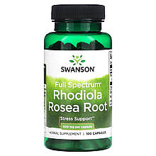 Родіола рожева Swanson Full Spectrum Rhodiola Rosea Root 400 mg 100 Caps