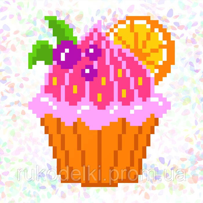 Пирожное Флизелин Пришивной Водорастворимый с Рисунком Confetti K-135 ...