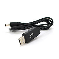 Кабель для роутера 5.5/2.5mm(M)=> USB2.0 (Out:12V), 1м, Black, OEM