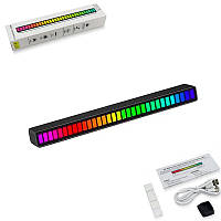 Світильник музичний еквалайзер 32 LED USB, D-08-RGB