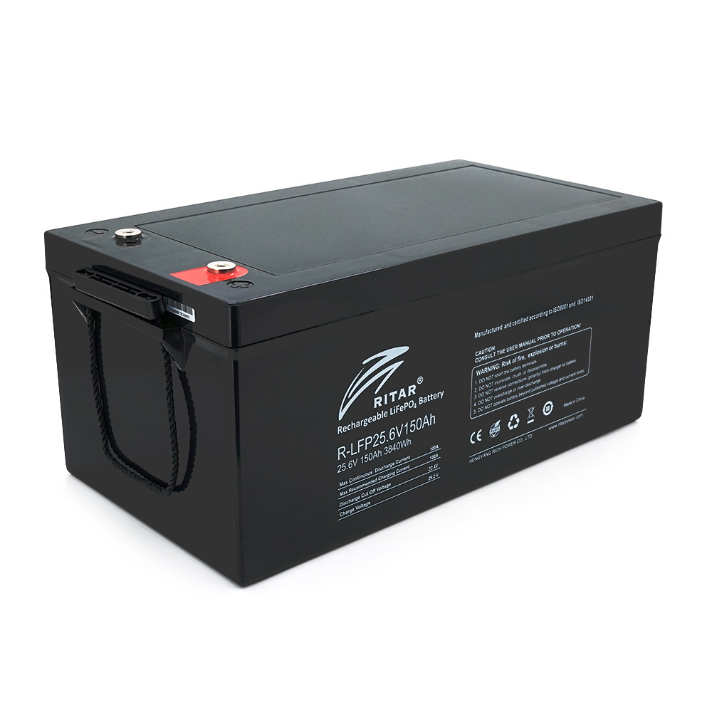 Акумуляторна батарея Ritar LiFePO4 25,6V 150AhBMS765A@8S (522 х 240 х 219) Q1, фото 1