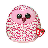 Дитяча іграшка м’яконабивна TY SQUISH-A-BOOS 39300 Рожева сова "PINKY" 20 см, 39300