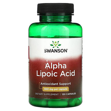 Альфа-ліпоєва кислота Swanson Alpha Lipoic Acid 300 mg 120 Caps, фото 1