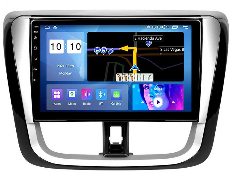 Штатна магнітола FORS.auto M600 для Toyota Yaris 2014-2017 6/128Gb 10" Android 11 8 ядер Car Play