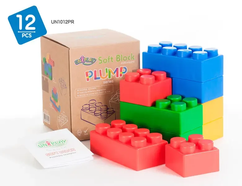 Конструктор дитячий Uniplay з еластичними властивостями, серія Plump, 12 дет., фото 1