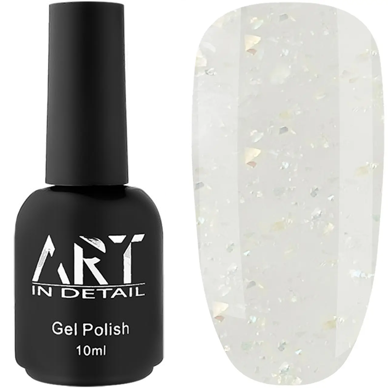 Каучукова база ART IN DETAIL Break Base №BB001, 10 мл молочна зі слюдою