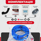 Тепла кабельна підлога Valmi 5м²-6м² /1000В (50м) тонкий кабель під плитку 20 Вт/м з терморегулятором E51, фото 5