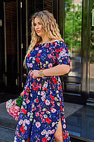 Сукня у підлогу квіткова БАТАЛ, фото 5