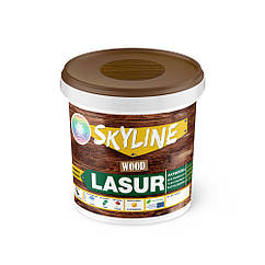 Лазур декоративно-захисна для обробки дерева LASUR Wood SkyLine Каштан 0.4 л