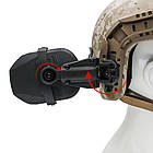 Кріплення адаптер на каску шолом Чебурашки для навушників Walker's Razor, Green, фото 6