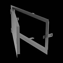 Люк 400х400 стіновий антивандальний металевий з вухами для замку ЛСв-44 монтажний люк зовнішній фасадний