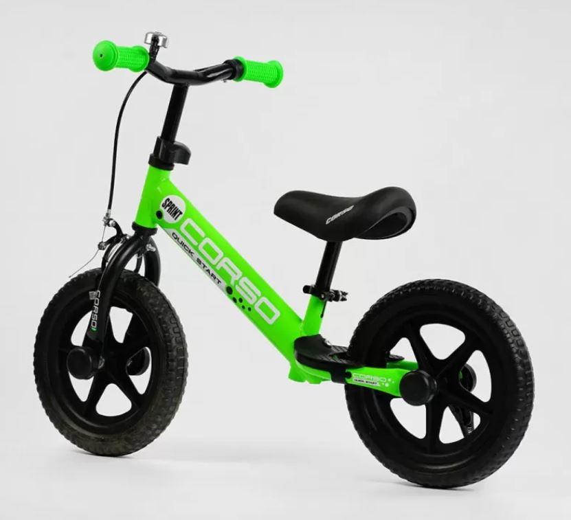 Детский транспорт велобег, уличный беговел для детей, беговел детский баланс, самокат-беговел пуки зеленый - фото 10 - id-p1855781942