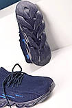Кросівки дитячі сині, текстильні, шнурівка, фото 5