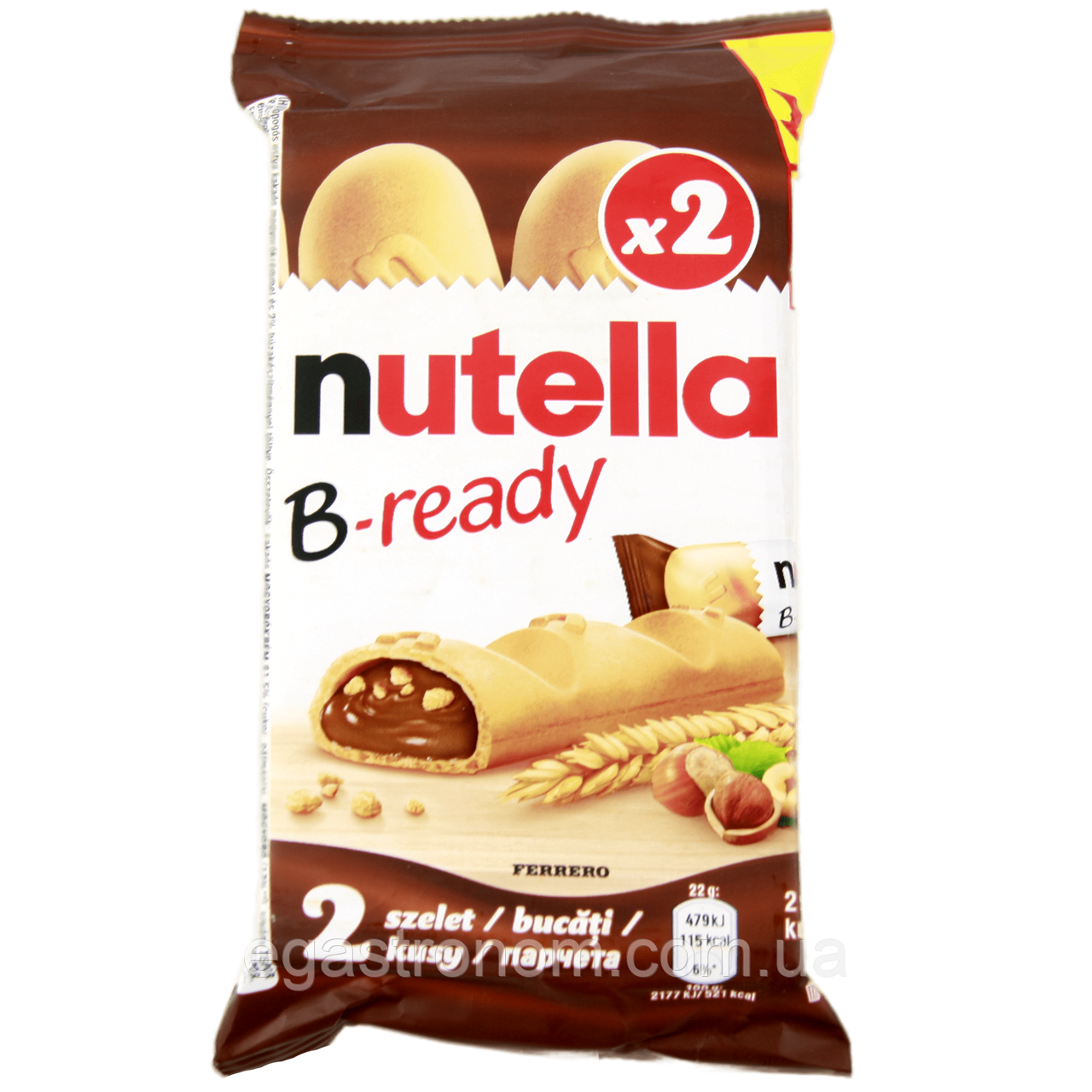 Батончики Нутелла Nutella B-ready 2st 44g 24шт/ящ (Код: 00-00014510)