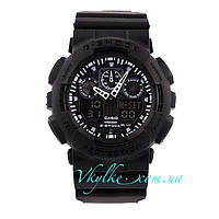 Часы Casio G-Shock GA-100 черные с черным