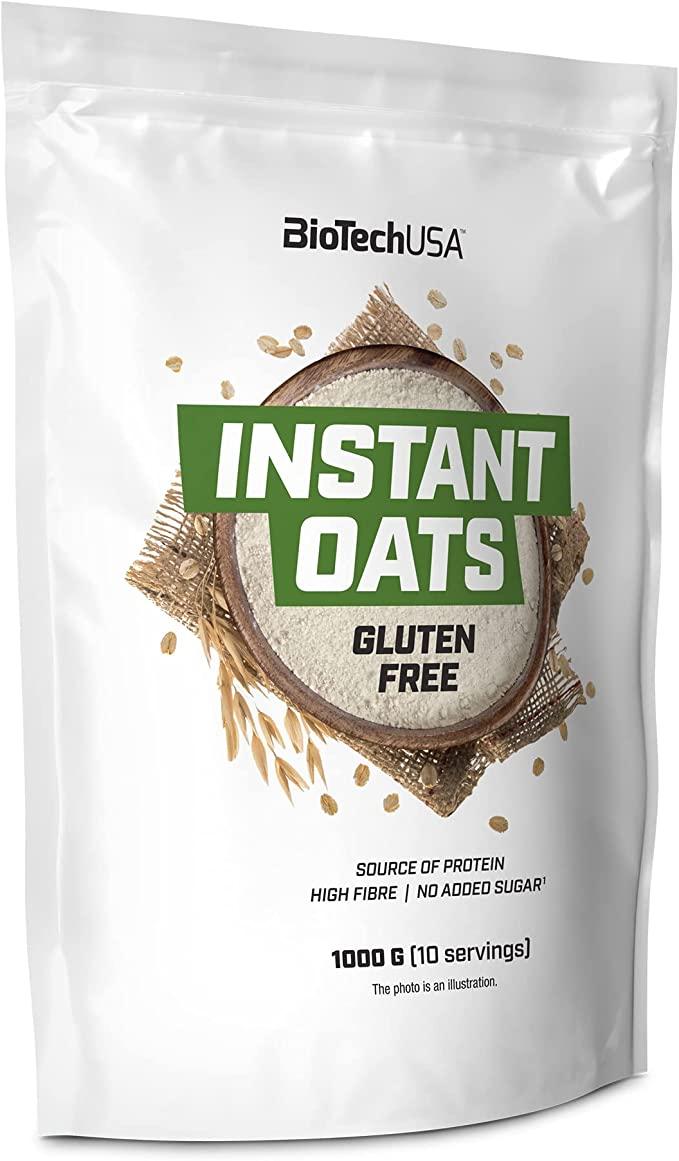 Вівсяні пластівці швидкого приготування BioTech Instant Oats Gluten Free 1000 g (Unflavoured), фото 1
