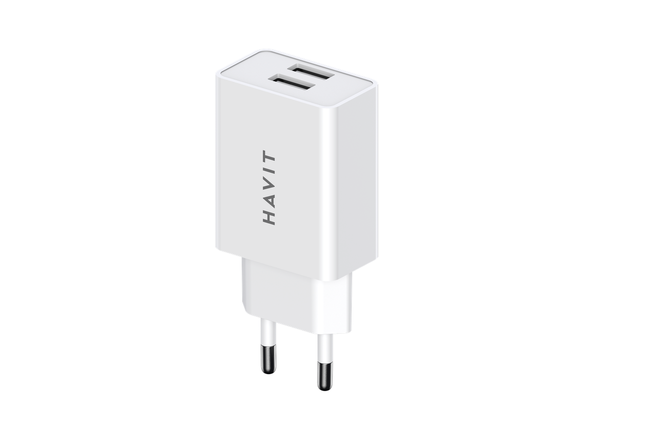 Зарядний пристрій HAVIT HV-UC003B 2USB White, фото 1