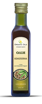 Конопляна олія холодного віджиму Organic Oils, 250 мл