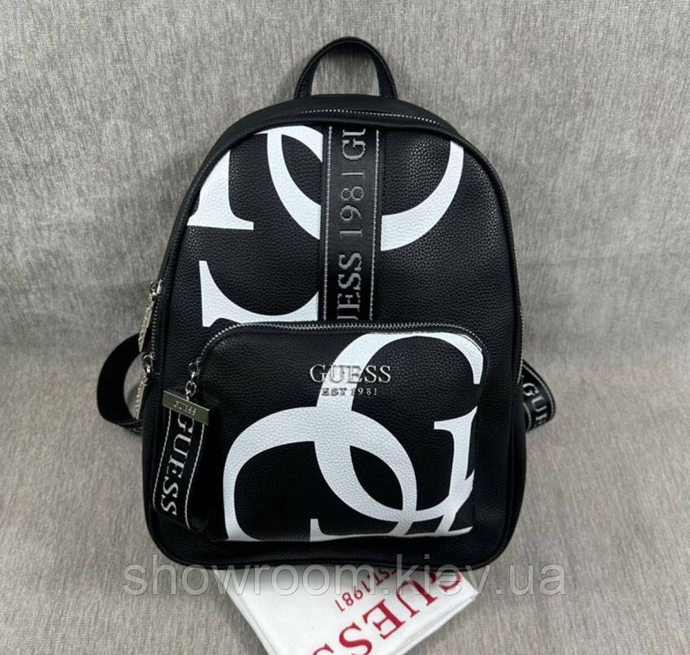 Жіночий невеликий рюкзак Guess (8119) чорний, фото 1