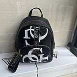 Жіночий невеликий рюкзак Guess (8119) чорний, фото 2