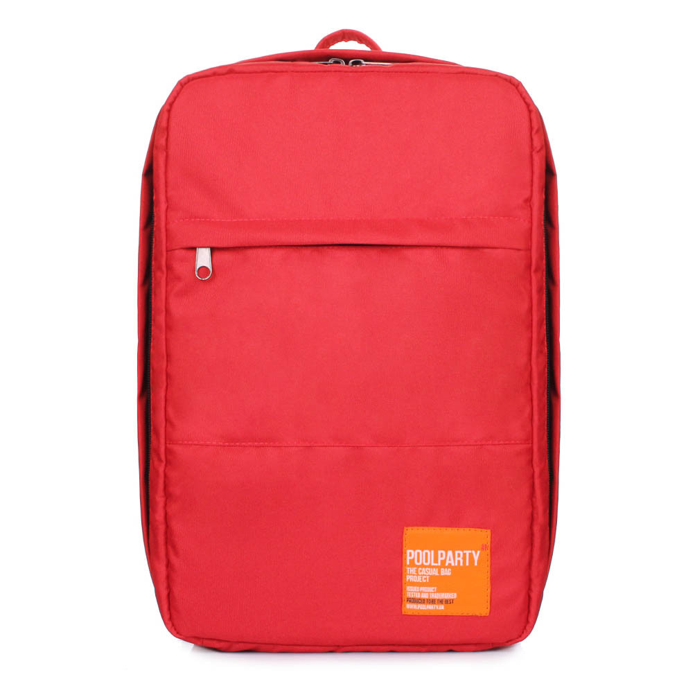 Рюкзак-сумка для ручної поклажі Poolparty HUB - Ryanair / Wizz Air / МАУ червоний