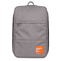 Рюкзак-сумка для ручной клади Poolparty HUB - Ryanair/Wizz Air/МАУ серый