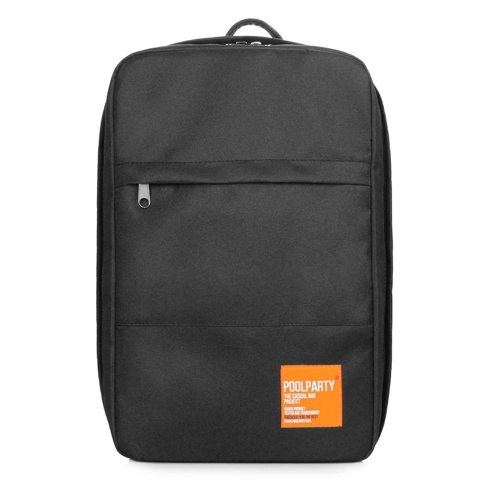 Рюкзак-сумка для ручної поклажі Poolparty HUB - Ryanair / Wizz Air / МАУ чорний