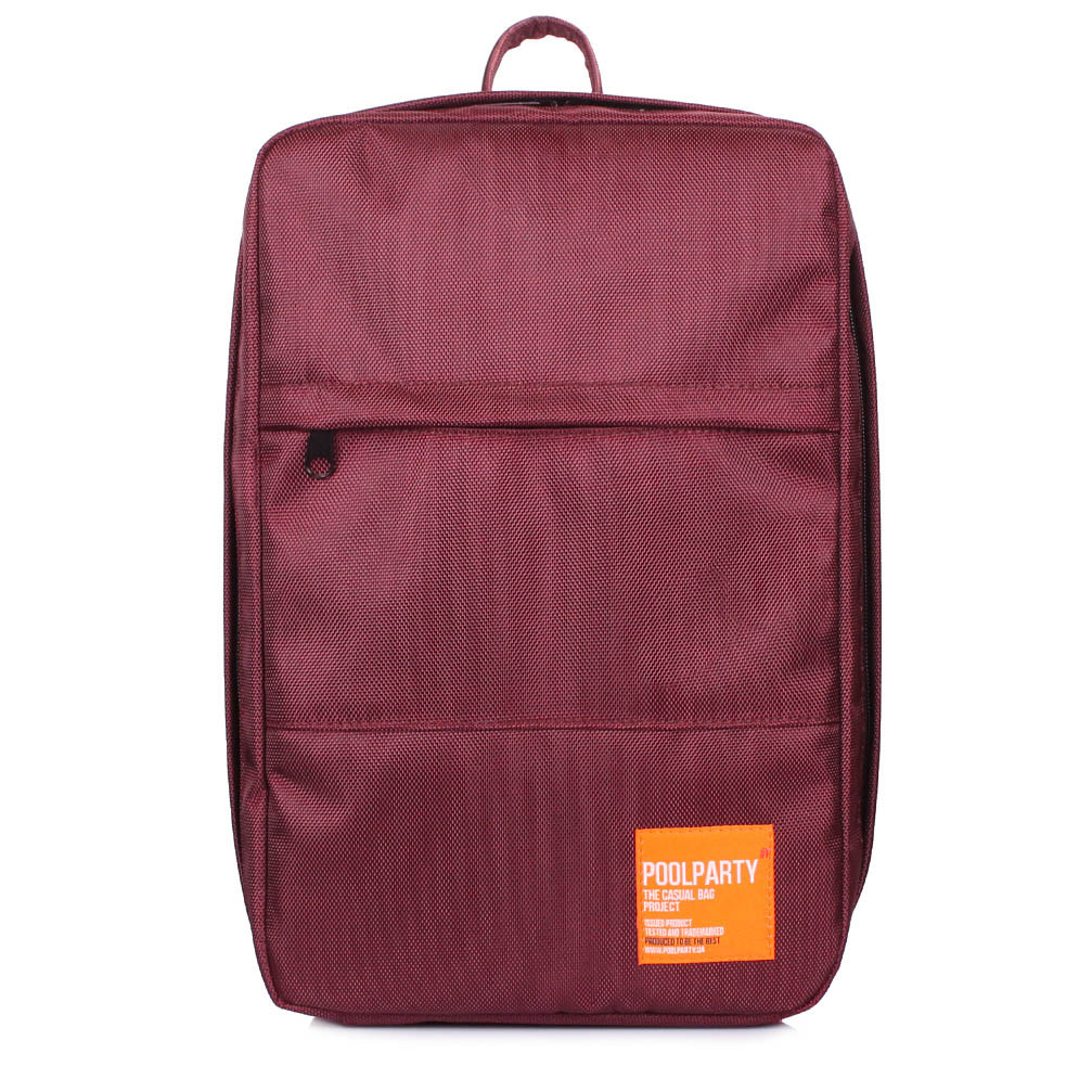 Рюкзак-сумка для ручної поклажі Poolparty HUB - Ryanair / Wizz Air / МАУ бордовий