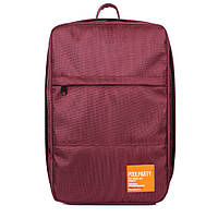 Рюкзак-сумка для ручной клади Poolparty HUB - Ryanair/Wizz Air/МАУ бордовый