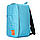 Рюкзак-сумка для ручної поклажі Poolparty HUB 40x25x20 см - Ryanair / Wizz Air / МАУ блакитний, фото 2