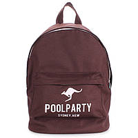 Рюкзак молодіжний Poolparty Backpack oxford коричневий
