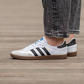 Кросівки Adidas Samba OG White Black / Адидас Самба ОГ Білі з Чорним