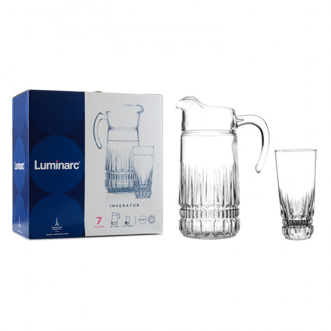 Набір для напоїв Imperator глечик та склянка Luminarc M0089, фото 1