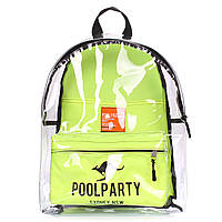 Прозорий рюкзак Poolparty Plastic bckpck-plastic салатовий