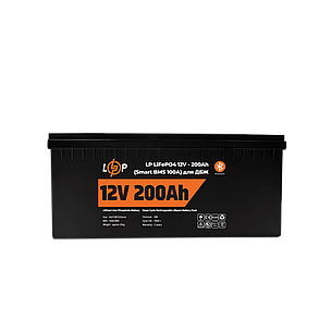 Акумулятор LP LiFePO4 12V (12,8V) - 200 Ah (2560Wh) (Smart BMS 150А) з BT пластик, фото 3