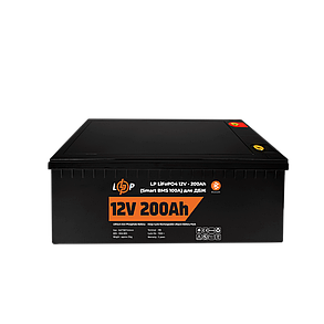 Акумулятор LP LiFePO4 12V (12,8V) - 200 Ah (2560Wh) (Smart BMS 150А) з BT пластик, фото 4