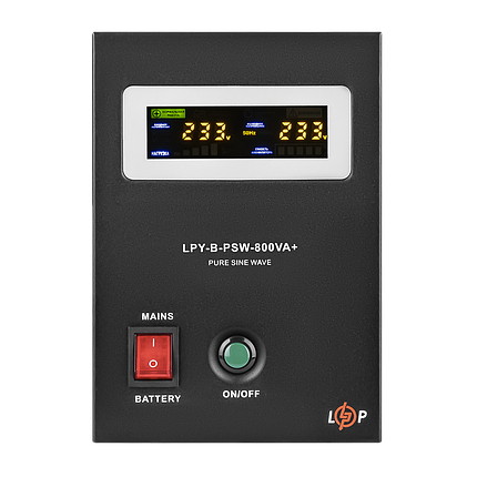 ДБЖ з правильною синусоїдою 12V LPY-B-PSW-800VA+(560Вт) 5A/15A, фото 1