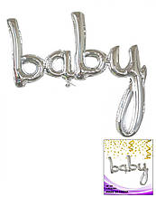 Фольгований напис Baby срібний 118х87см Китай уп