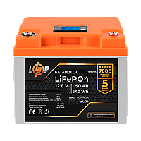 Аккумулятор LP LiFePO4 LCD 12V (12,8V) - 50 Ah (640Wh) (BMS 80A/40А) пластик