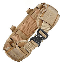 Ремінь тактичний із системою MOLLE 125 см Пісок / Армійський пояс